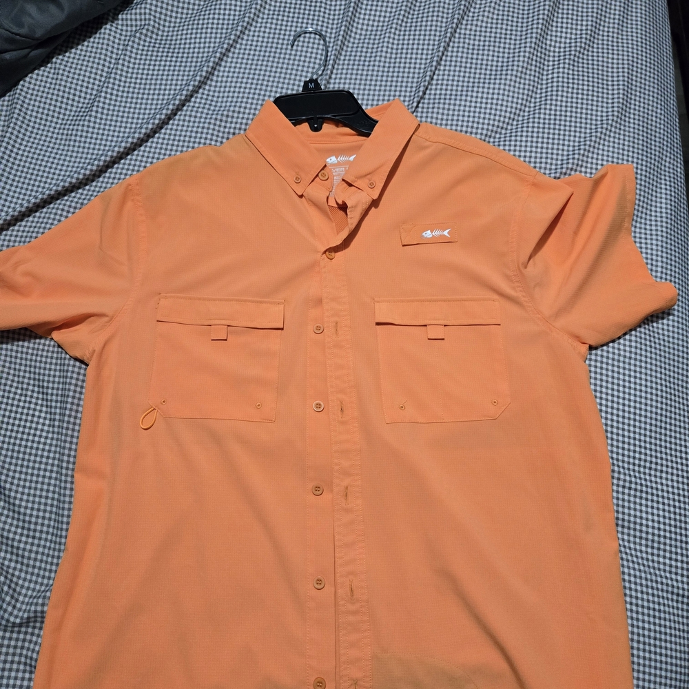 Silver Jeans Men's Vibrant Orange Button Down Shirt